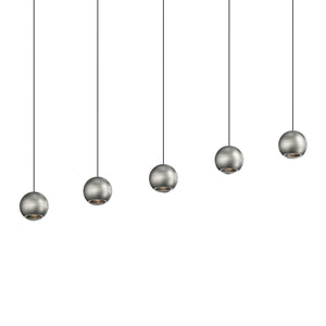 Sonneman - 7508.77 - Five Light Linear Pendant - Hemisphere - Natural Anodized