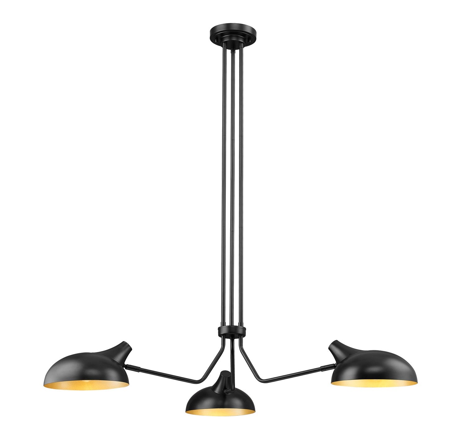 Z-Lite - 1942-3MB - Three Light Chandelier - Bellamy - Matte Black