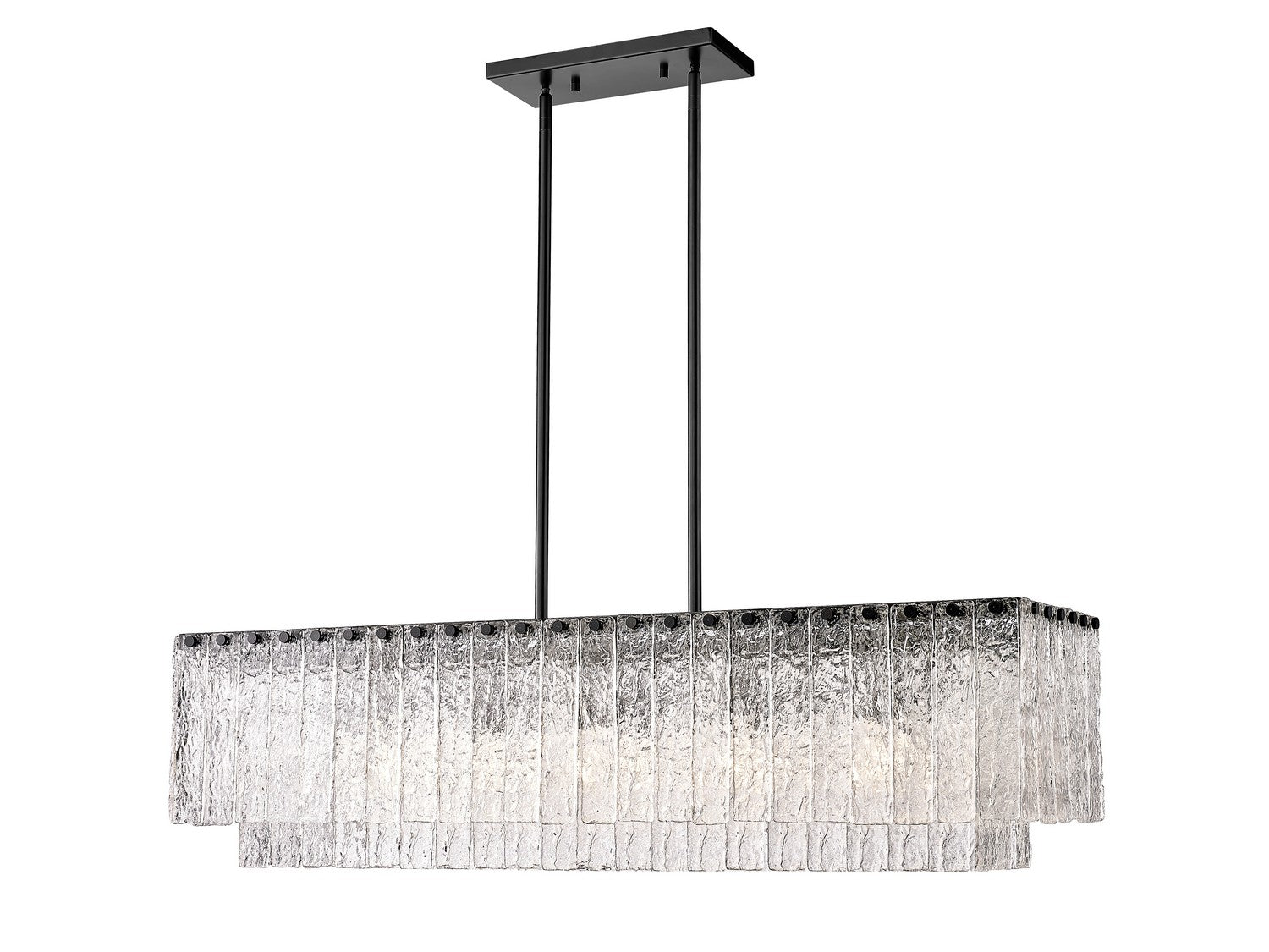 Z-Lite - 1943-42L-MB - Five Light Linear Chandelier - Glacier - Matte Black