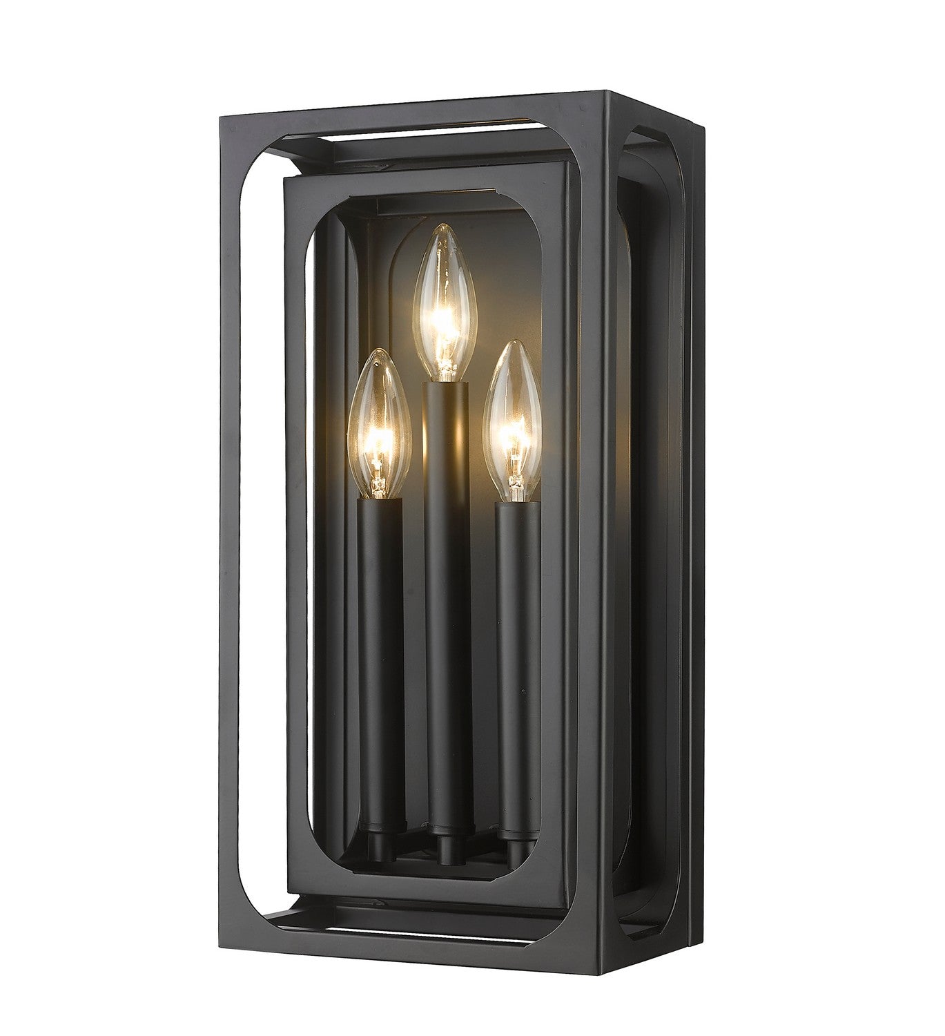 Z-Lite - 3038-3S-MB - Three Light Wall Sconce - Easton - Matte Black