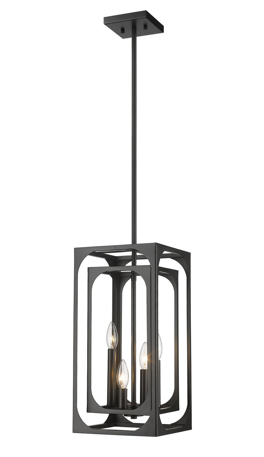 Z-Lite - 3038-4MB - Four Light Chandelier - Easton - Matte Black