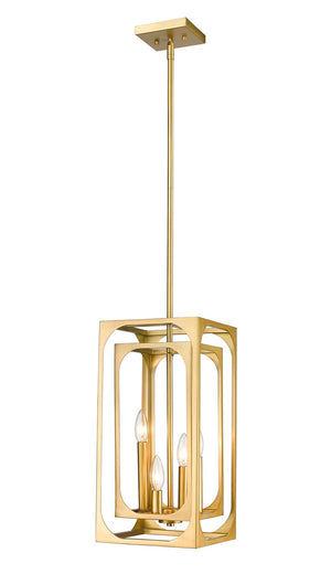 Z-Lite - 3038-4RB - Four Light Chandelier - Easton - Rubbed Brass