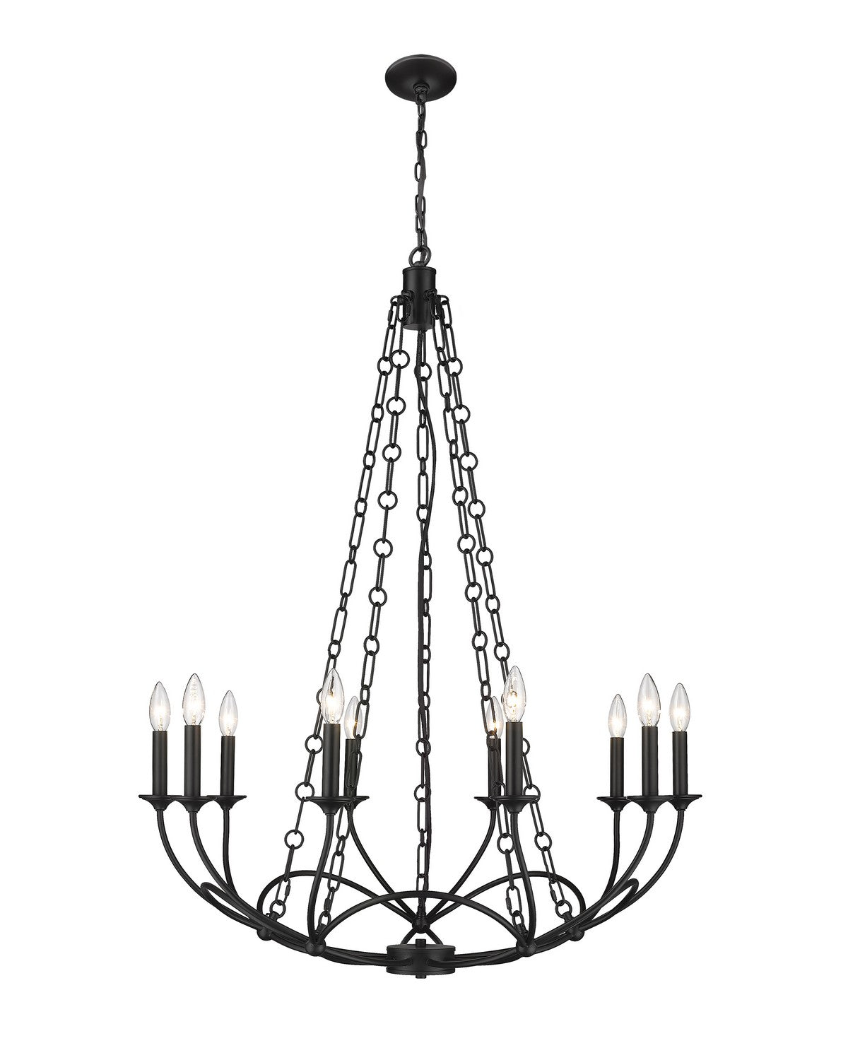 Z-Lite - 3500-10MB - Ten Light Chandelier - Arabella - Matte Black