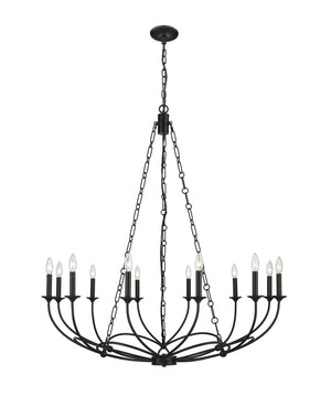 Z-Lite - 3500-12MB - 12 Light Chandelier - Arabella - Matte Black