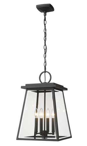 Z-Lite - 521CHB-BK - Four Light Outdoor Chain Mount Ceiling Fixture - Broughton - Black