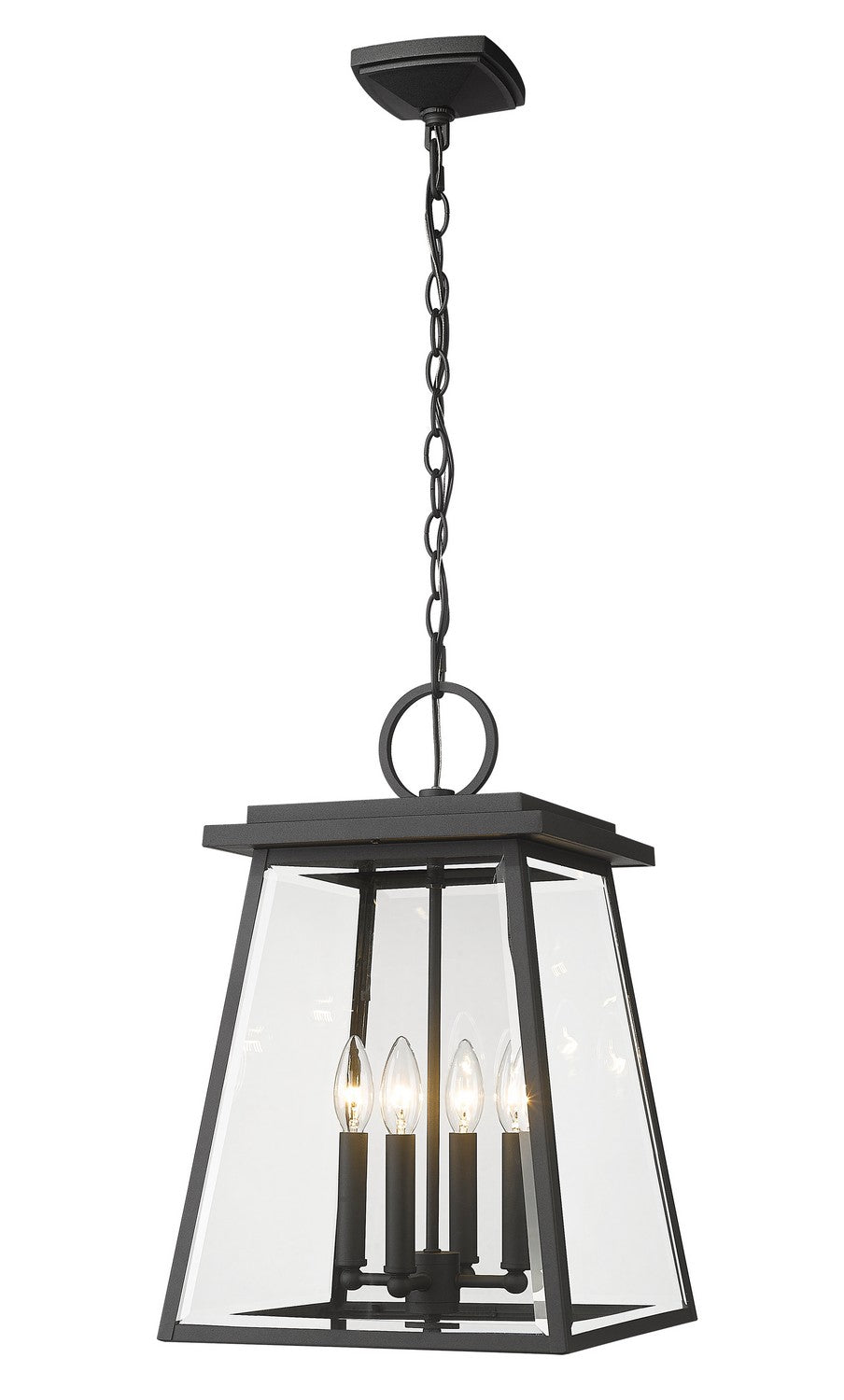 Z-Lite - 521CHB-BK - Four Light Outdoor Chain Mount Ceiling Fixture - Broughton - Black