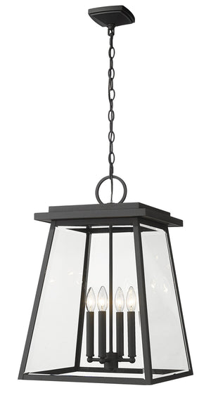 Z-Lite - 521CHXL-BK - Four Light Outdoor Chain Mount Ceiling Fixture - Broughton - Black