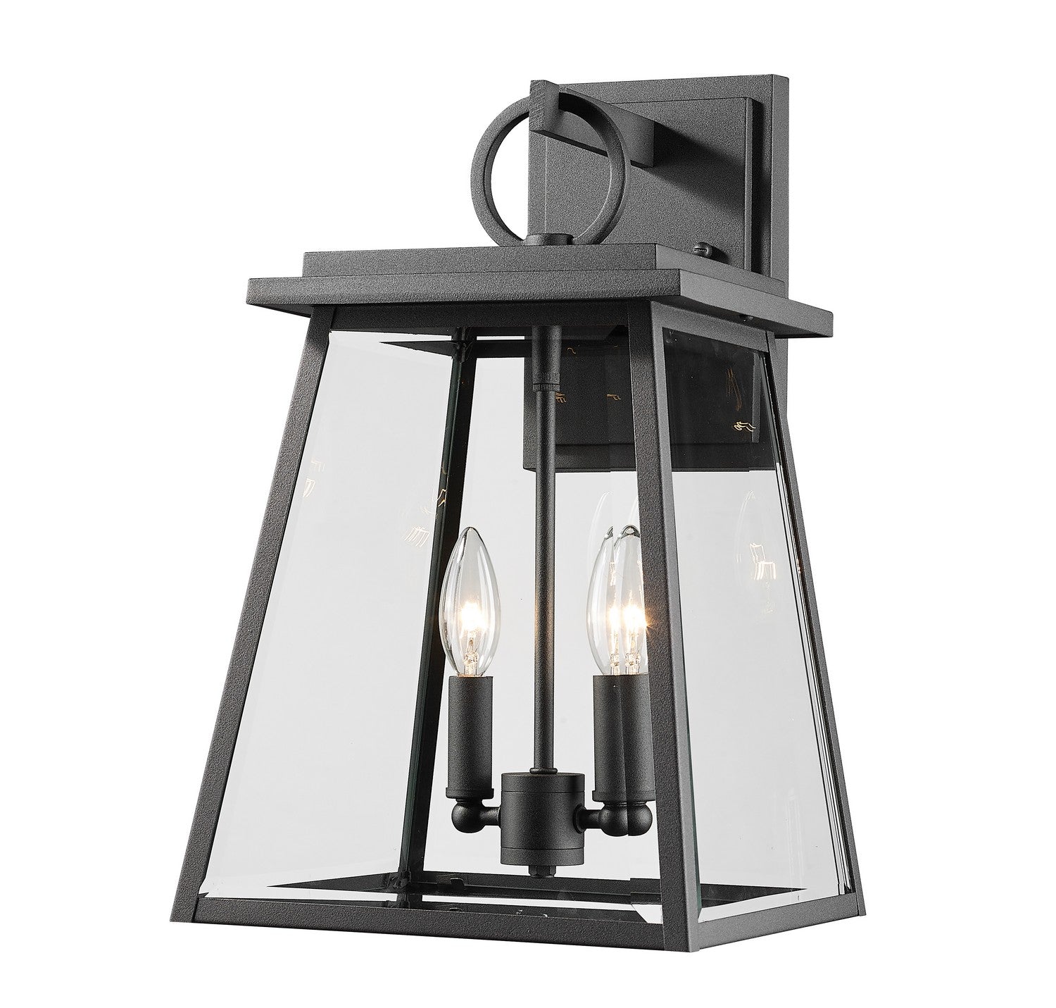 Z-Lite - 521M-BK - Two Light Outdoor Wall Mount - Broughton - Black