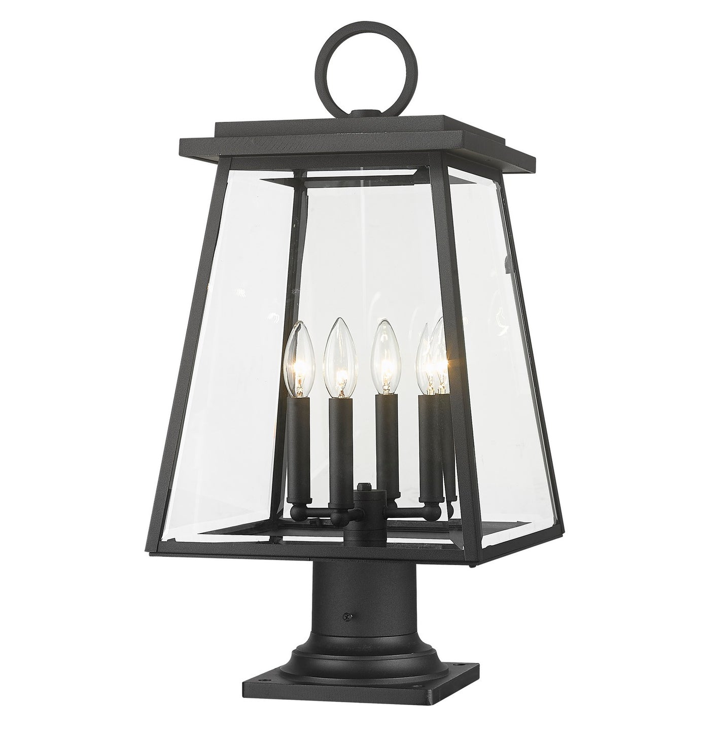 Z-Lite - 521PHBR-533PM-BK - Four Light Outdoor Pier Mounted Fixture - Broughton - Black