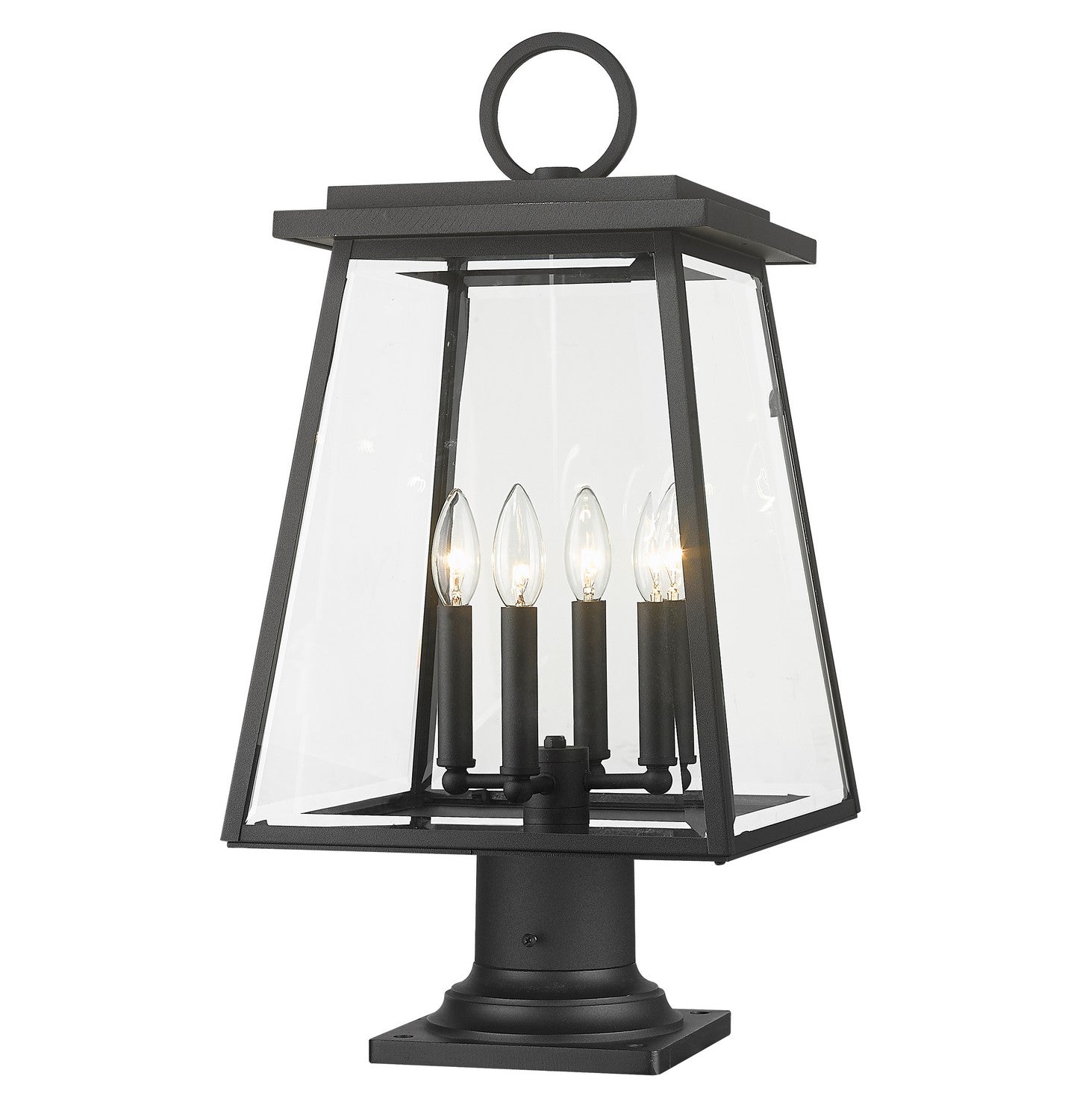 Z-Lite - 521PHBR-533PM-BK - Four Light Outdoor Pier Mounted Fixture - Broughton - Black