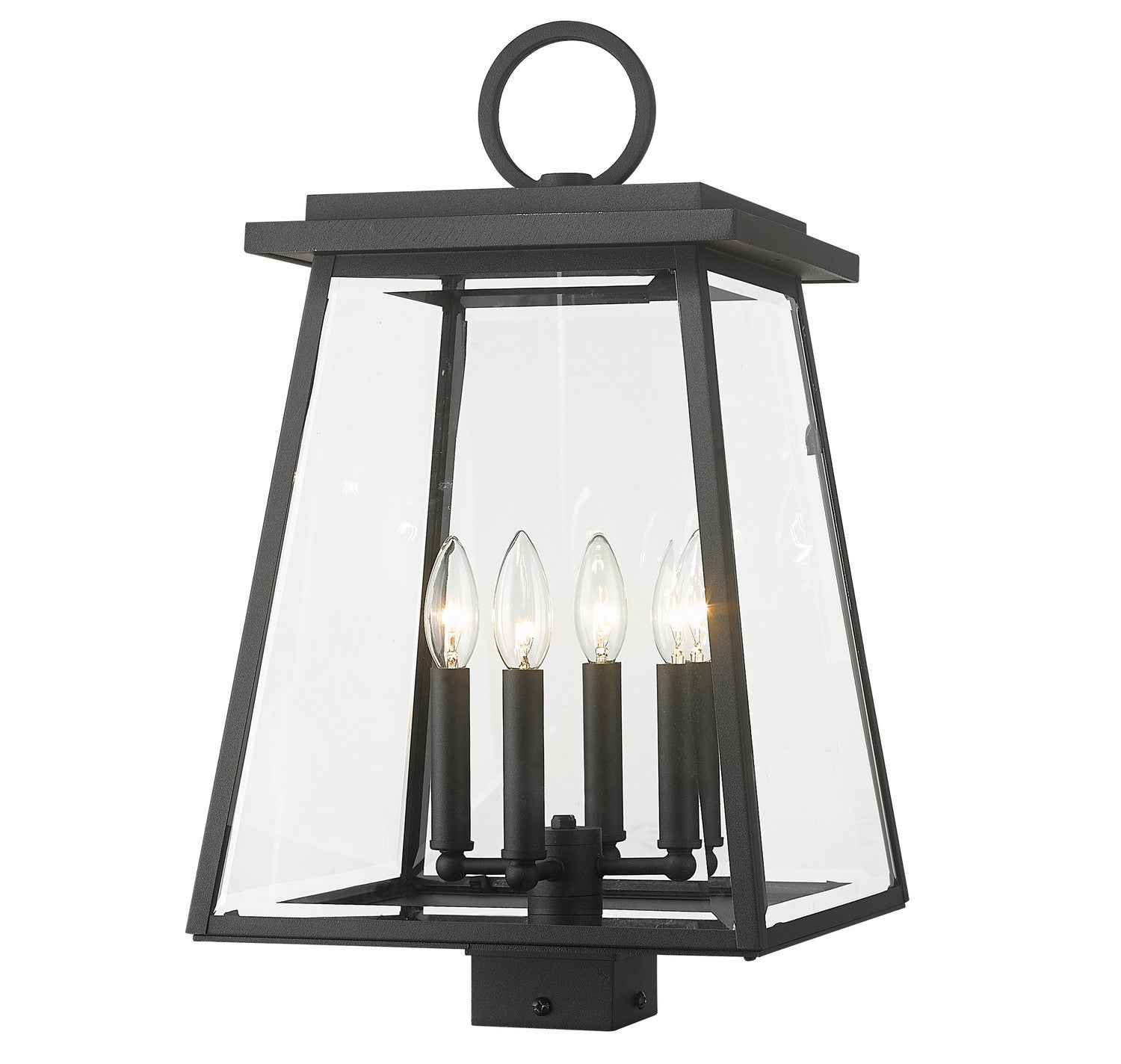 Z-Lite - 521PHBS-BK - Four Light Outdoor Post Mount Fixture - Broughton - Black