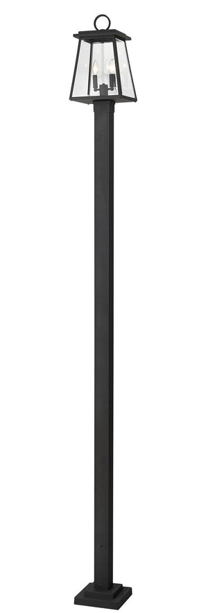 Z-Lite - 521PHMS-536P-BK - Two Light Outdoor Post Mounted Fixture - Broughton - Black