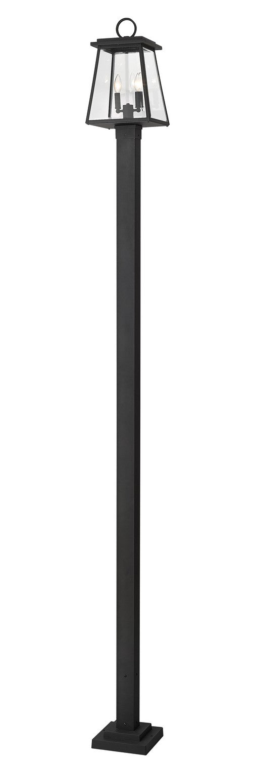 Z-Lite - 521PHMS-536P-BK - Two Light Outdoor Post Mounted Fixture - Broughton - Black