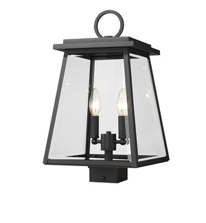 Z-Lite - 521PHMS-BK - Two Light Outdoor Post Mount Fixture - Broughton - Black