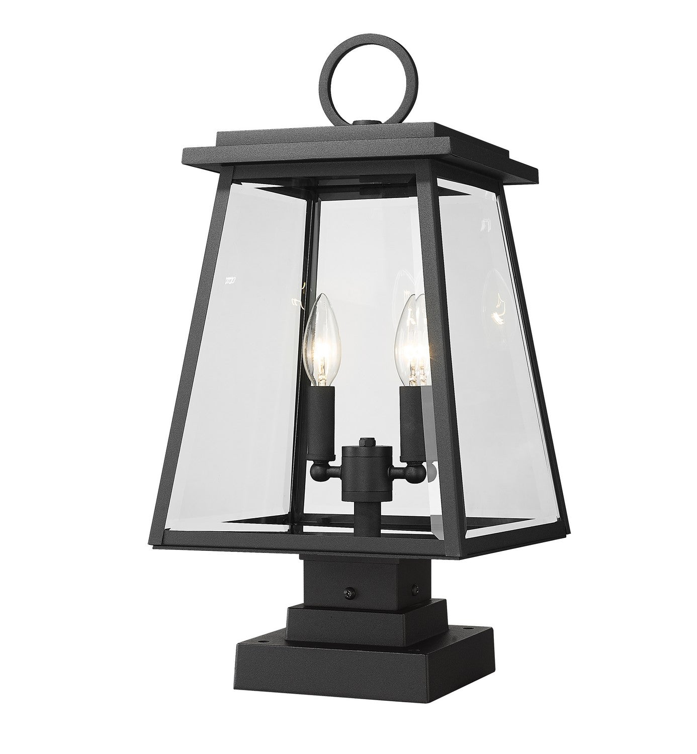 Z-Lite - 521PHMS-SQPM-BK - Two Light Outdoor Pier Mounted Fixture - Broughton - Black
