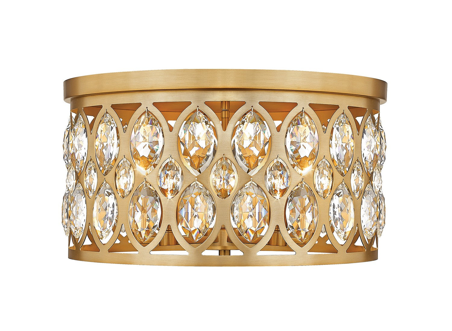 Z-Lite - 6010F18HB - Five Light Flush Mount - Dealey - Heirloom Brass