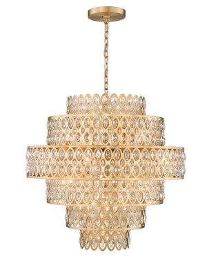 Z-Lite - 822P32-HB - 17 Light Chandelier - Dealey - Heirloom Brass