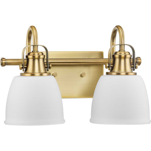 Progress Lighting - P300427-163 - Two Light Vanity - Preston - Vintage Brass