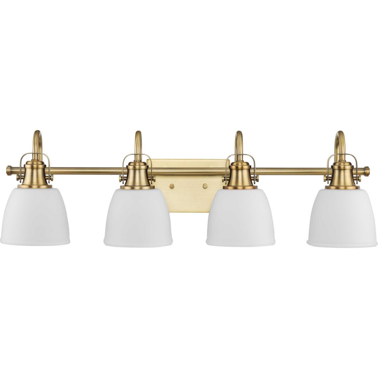 Progress Lighting - P300429-163 - Four Light Vanity - Preston - Vintage Brass