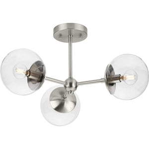 Progress Lighting - P350235-009 - Three Light Flush Mount - Atwell - Brushed Nickel