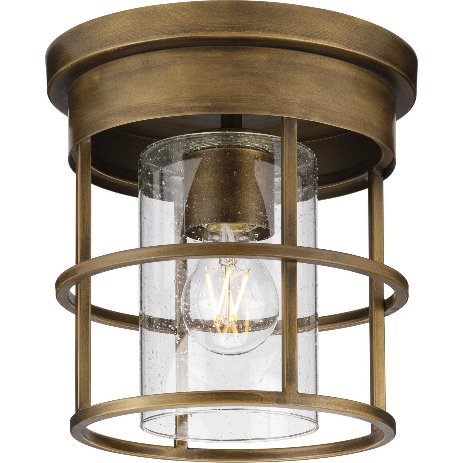 Progress Lighting - P350236-196 - One Light Flush Mount - Burgess - Aged Bronze