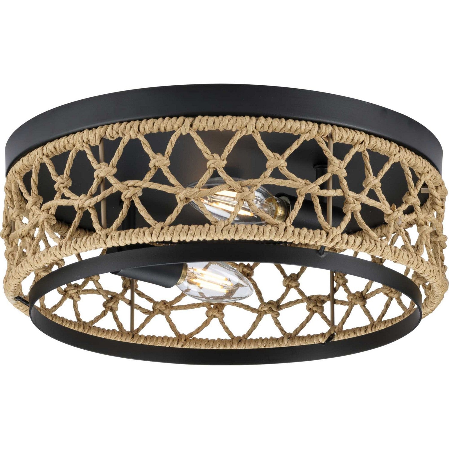 Progress Lighting - P350242-31M - Two Light Flush Mount - Chandra - Matte Black