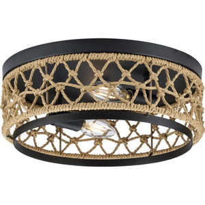 Progress Lighting - P350242-31M - Two Light Flush Mount - Chandra - Matte Black