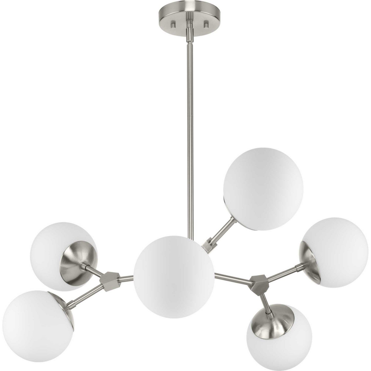 Progress Lighting - P400308-009 - Six Light Chandelier - Haas - Brushed Nickel