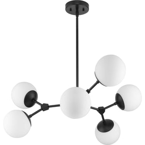 Progress Lighting - P400308-31M - Six Light Chandelier - Haas - Matte Black