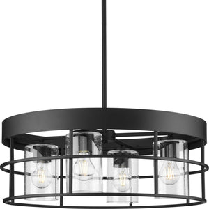 Progress Lighting - P400311-31M - Four Light Chandelier - Burgess - Matte Black