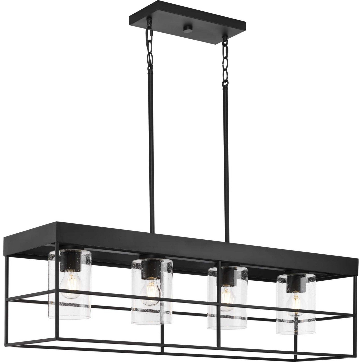 Progress Lighting - P400312-31M - Four Light Chandelier - Burgess - Matte Black