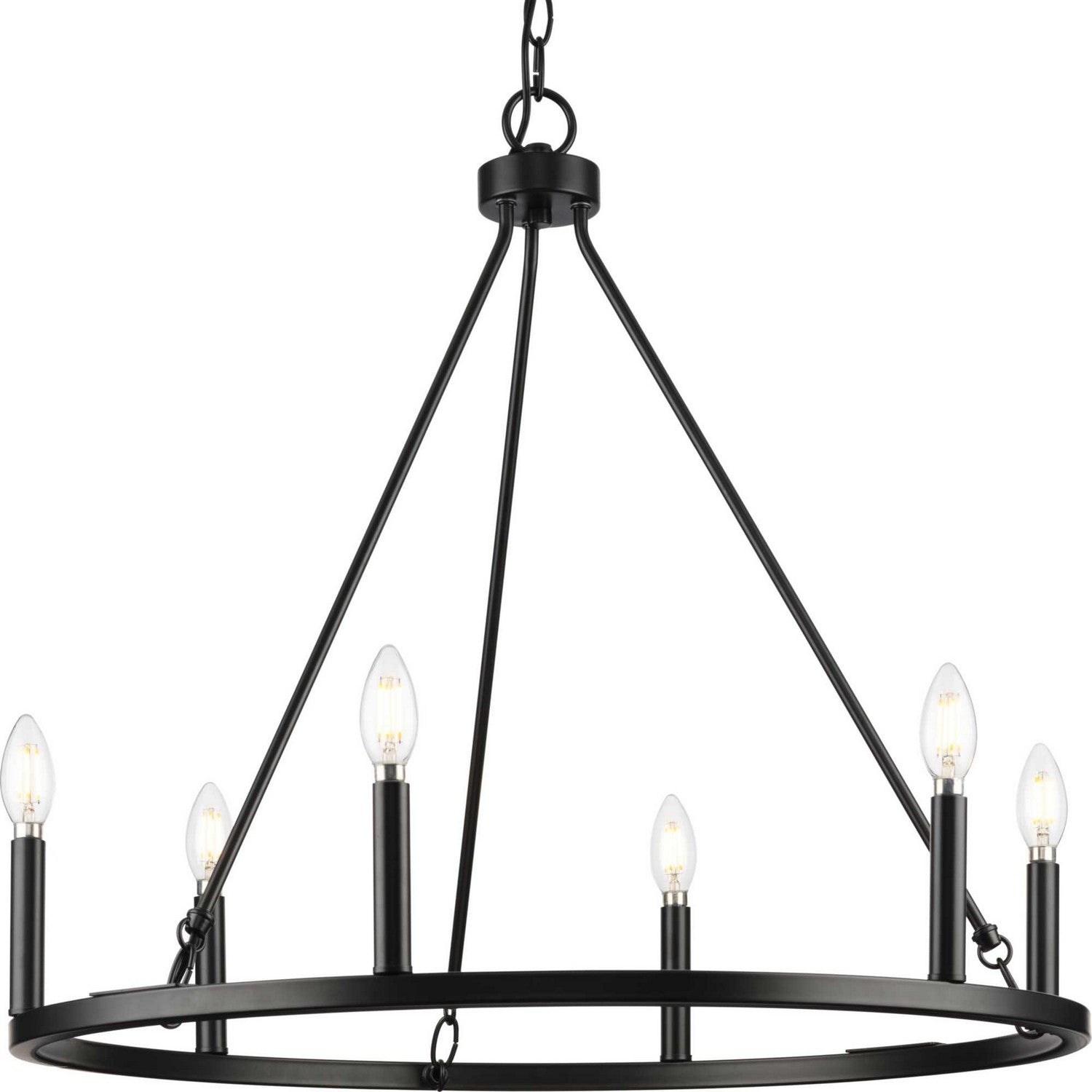 Progress Lighting - P400313-31M - Six Light Chandelier - Gilliam - Matte Black