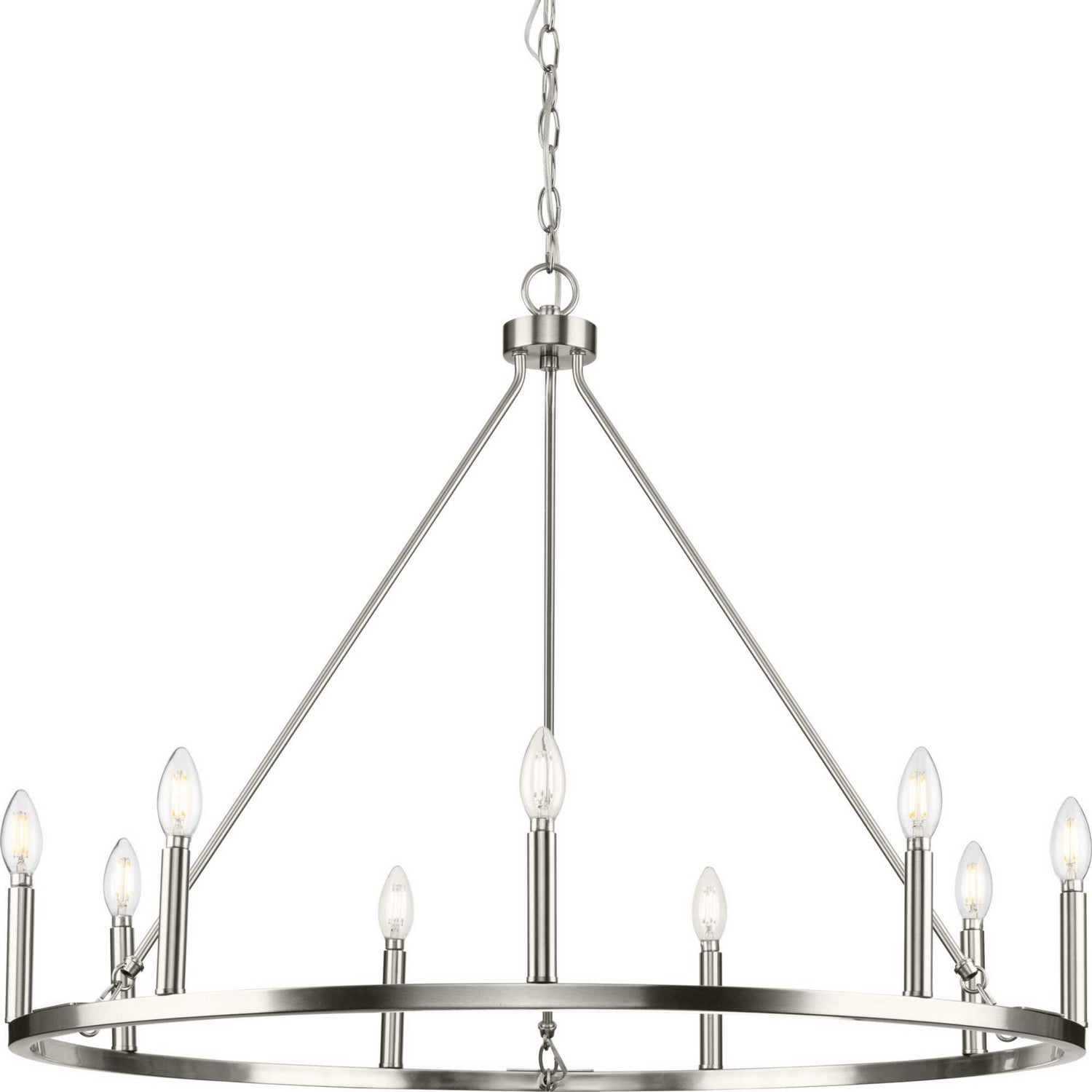 Progress Lighting - P400314-009 - Nine Light Chandelier - Gilliam - Brushed Nickel