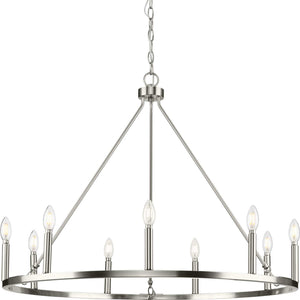 Progress Lighting - P400314-009 - Nine Light Chandelier - Gilliam - Brushed Nickel