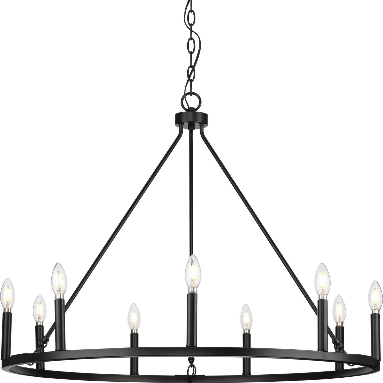 Progress Lighting - P400314-31M - Nine Light Chandelier - Gilliam - Matte Black