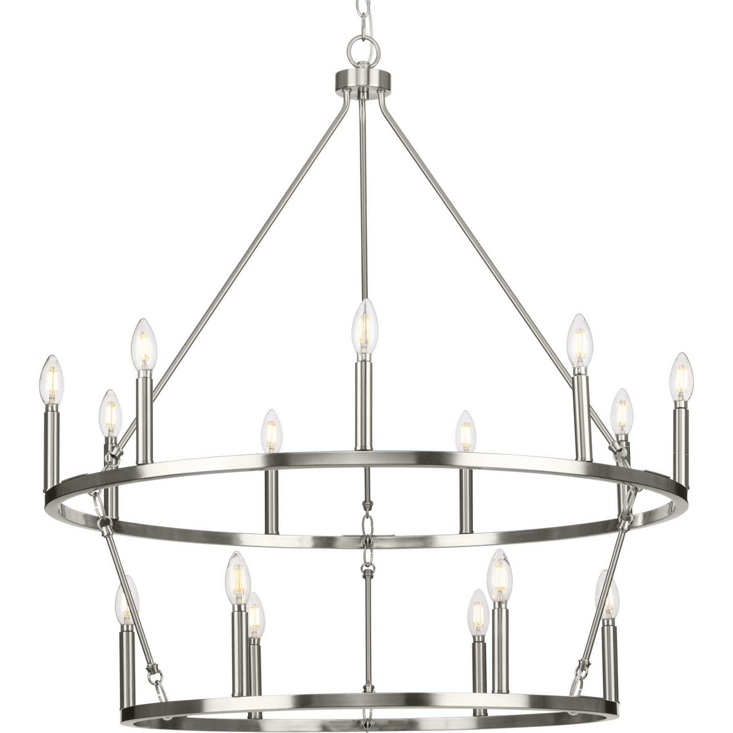 Progress Lighting - P400315-009 - 15 Light Chandelier - Gilliam - Brushed Nickel