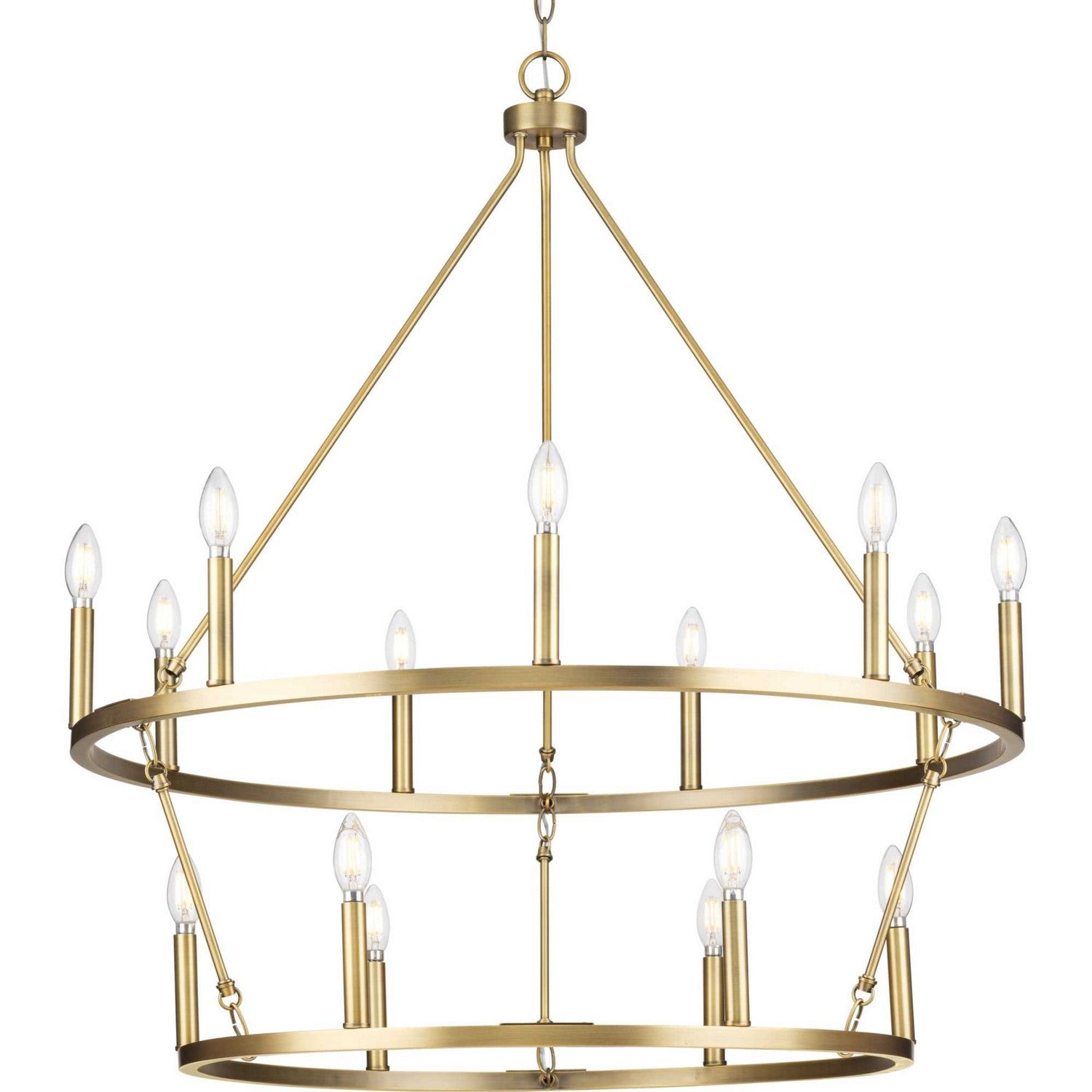 Progress Lighting - P400315-163 - 15 Light Chandelier - Gilliam - Vintage Brass