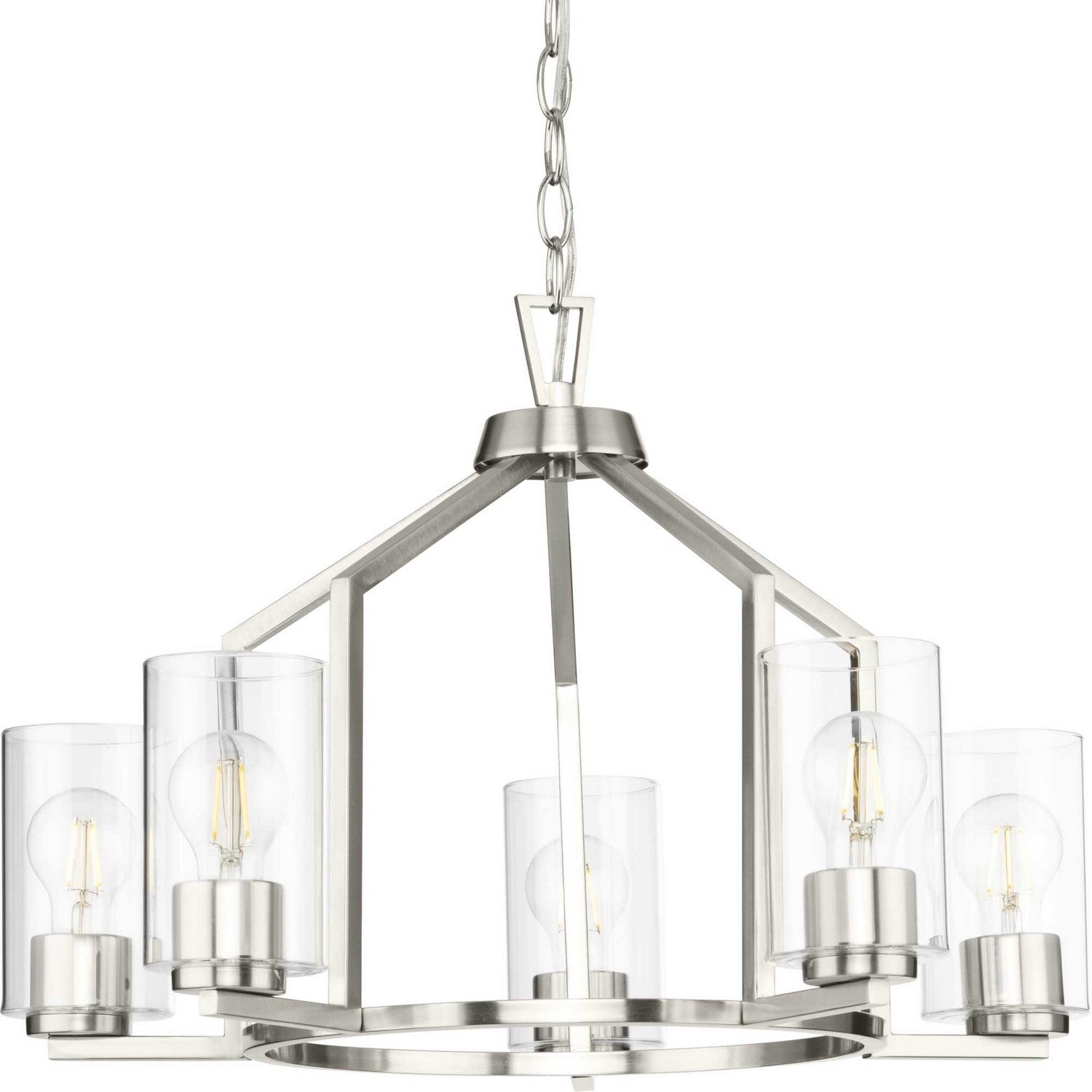 Progress Lighting - P400316-009 - Five Light Chandelier - Goodwin - Brushed Nickel