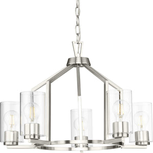 Progress Lighting - P400316-009 - Five Light Chandelier - Goodwin - Brushed Nickel