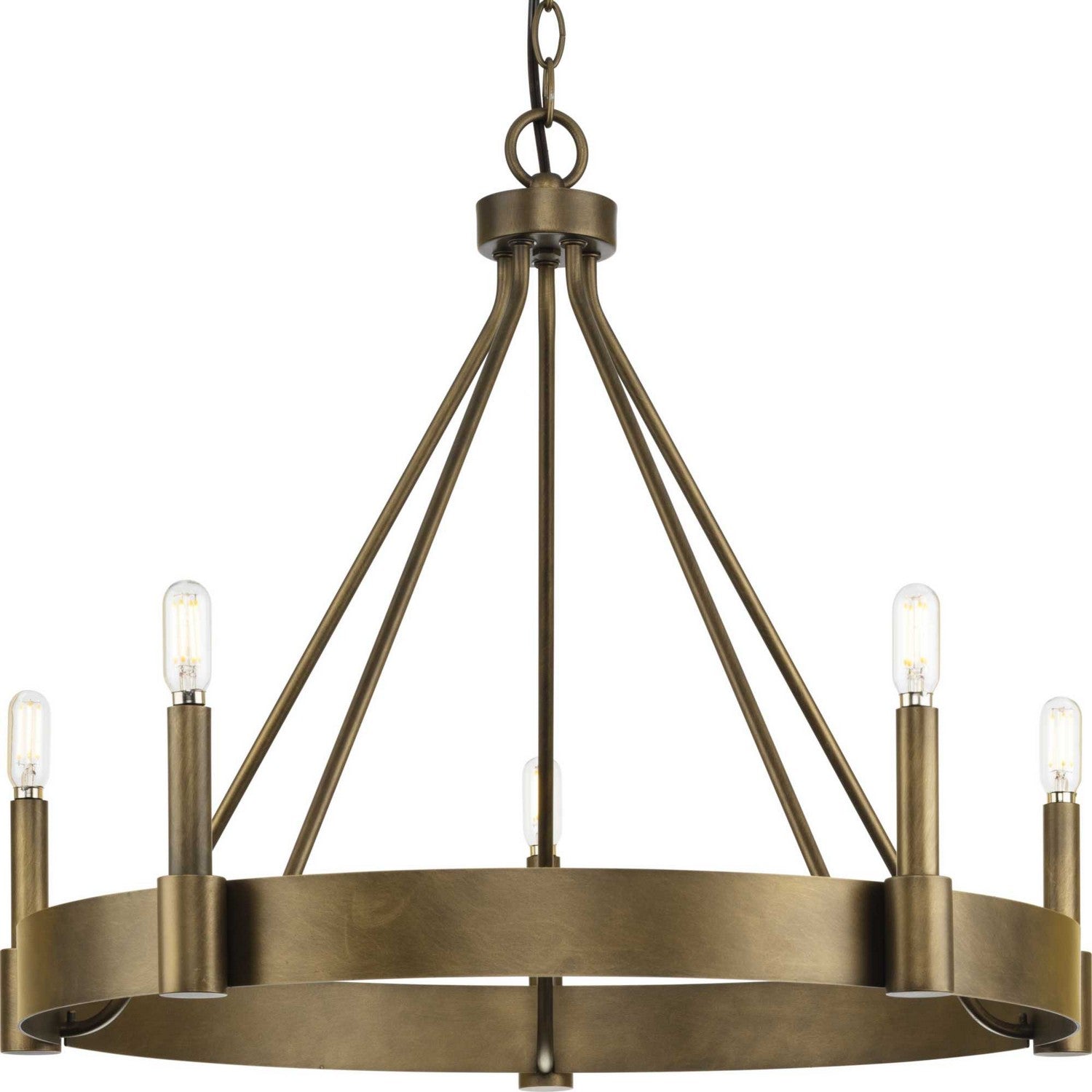 Progress Lighting - P400318-196 - Five Light Chandelier - Breckenridge - Aged Bronze