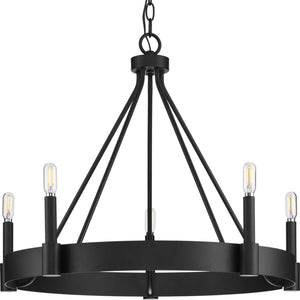 Progress Lighting - P400318-31M - Five Light Chandelier - Breckenridge - Matte Black