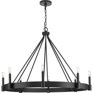 Progress Lighting - P400319-31M - Eight Light Chandelier - Breckenridge - Matte Black