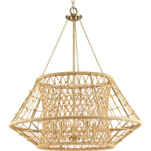 Progress Lighting - P400324-163 - Five Light Chandelier - Laila - Vintage Brass