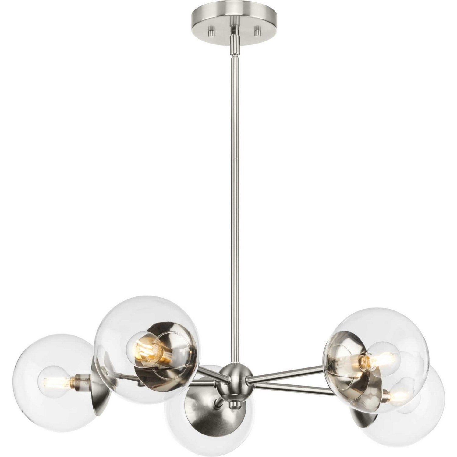 Progress Lighting - P400325-009 - Five Light Chandelier - Atwell - Brushed Nickel