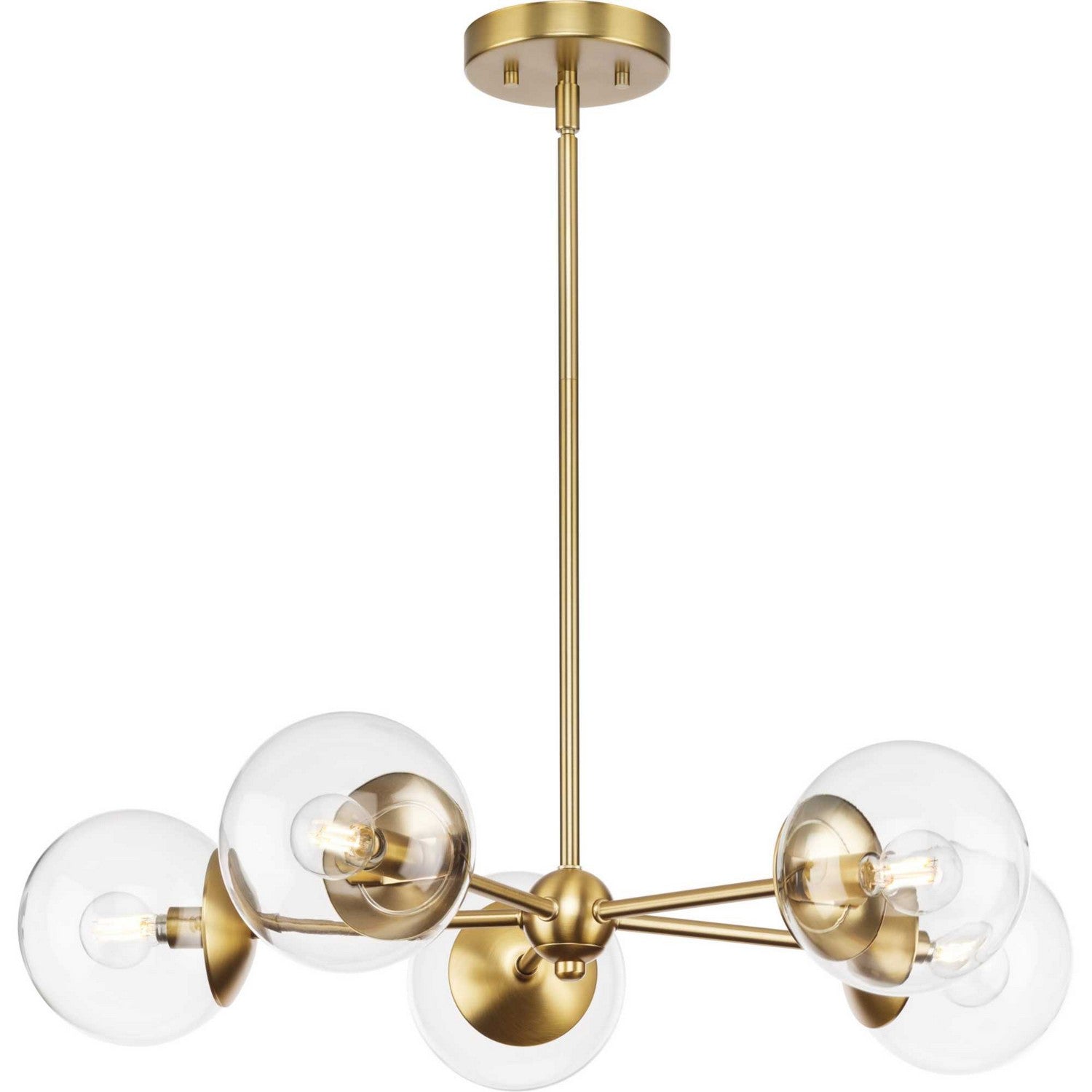 Progress Lighting - P400325-109 - Five Light Chandelier - Atwell - Brushed Bronze