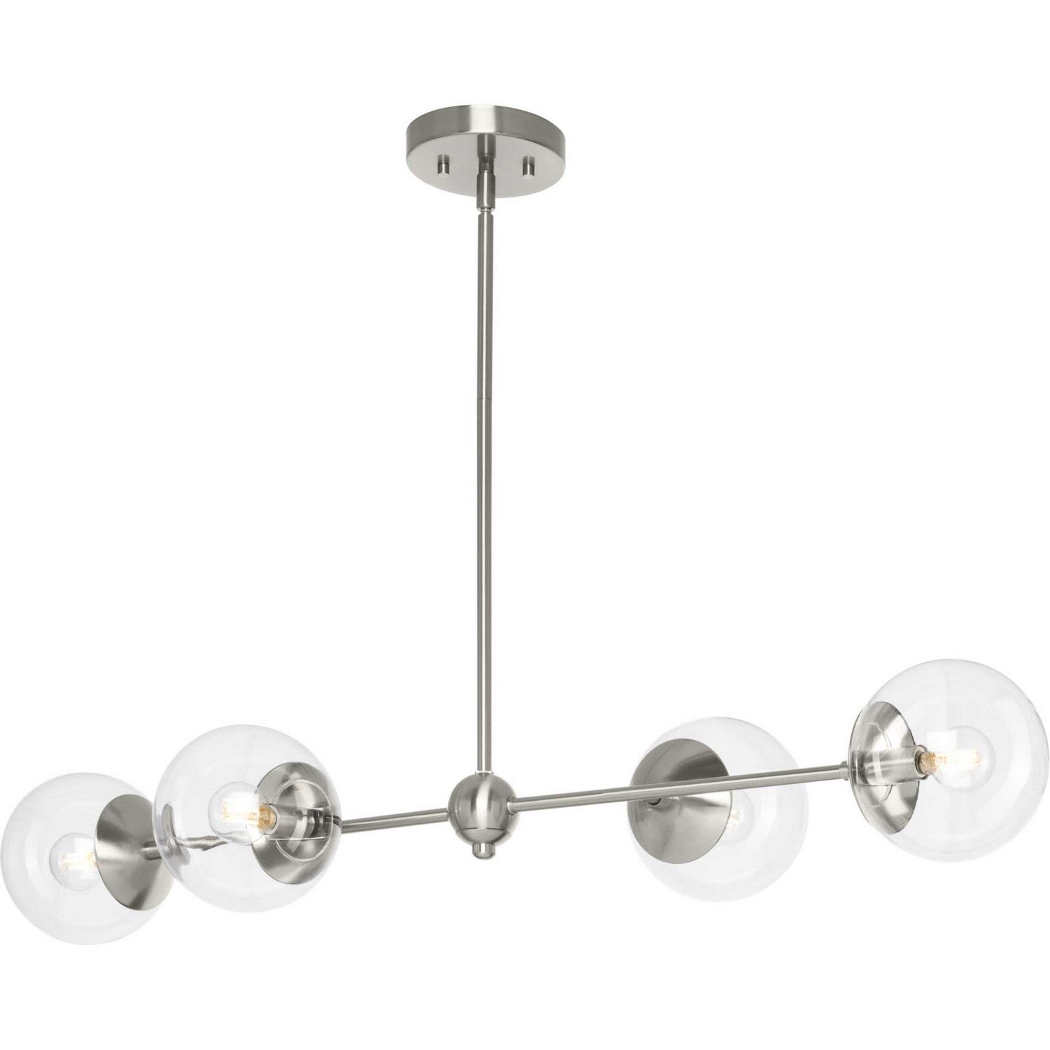 Progress Lighting - P400326-009 - Four Light Island Pendant - Atwell - Brushed Nickel