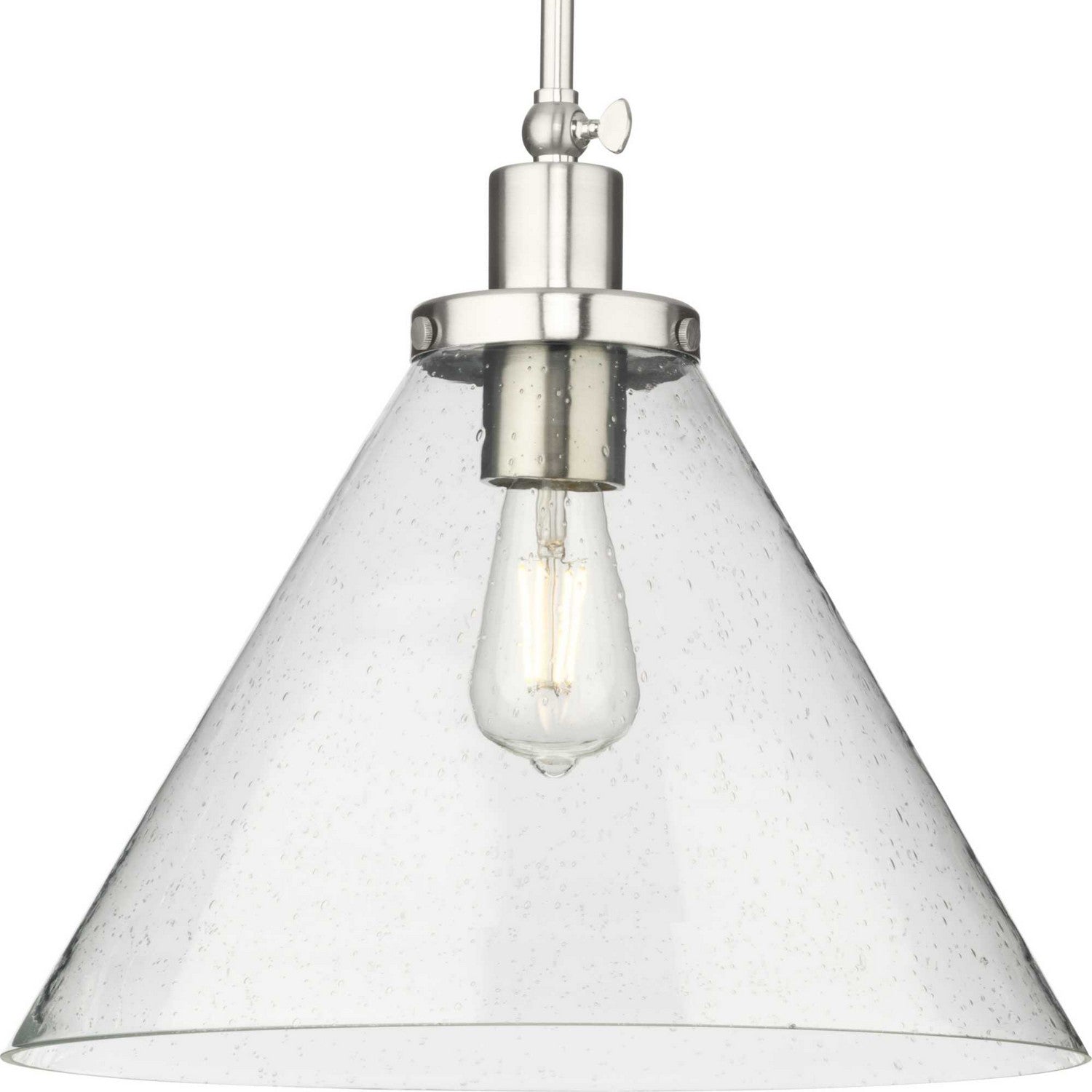 Progress Lighting - P500384-009 - One Light Pendant - Hinton - Brushed Nickel