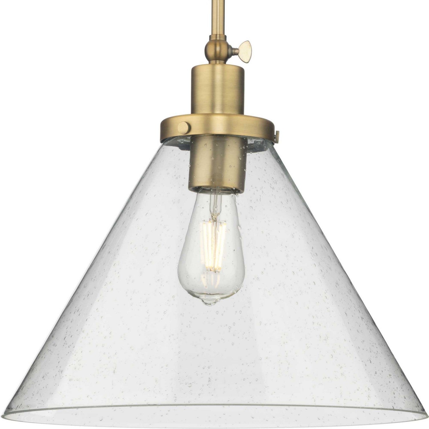 Progress Lighting - P500384-163 - One Light Pendant - Hinton - Vintage Brass