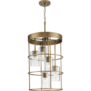 Progress Lighting - P500402-196 - Five Light Hall & Foyer Light - Burgess - Aged Bronze