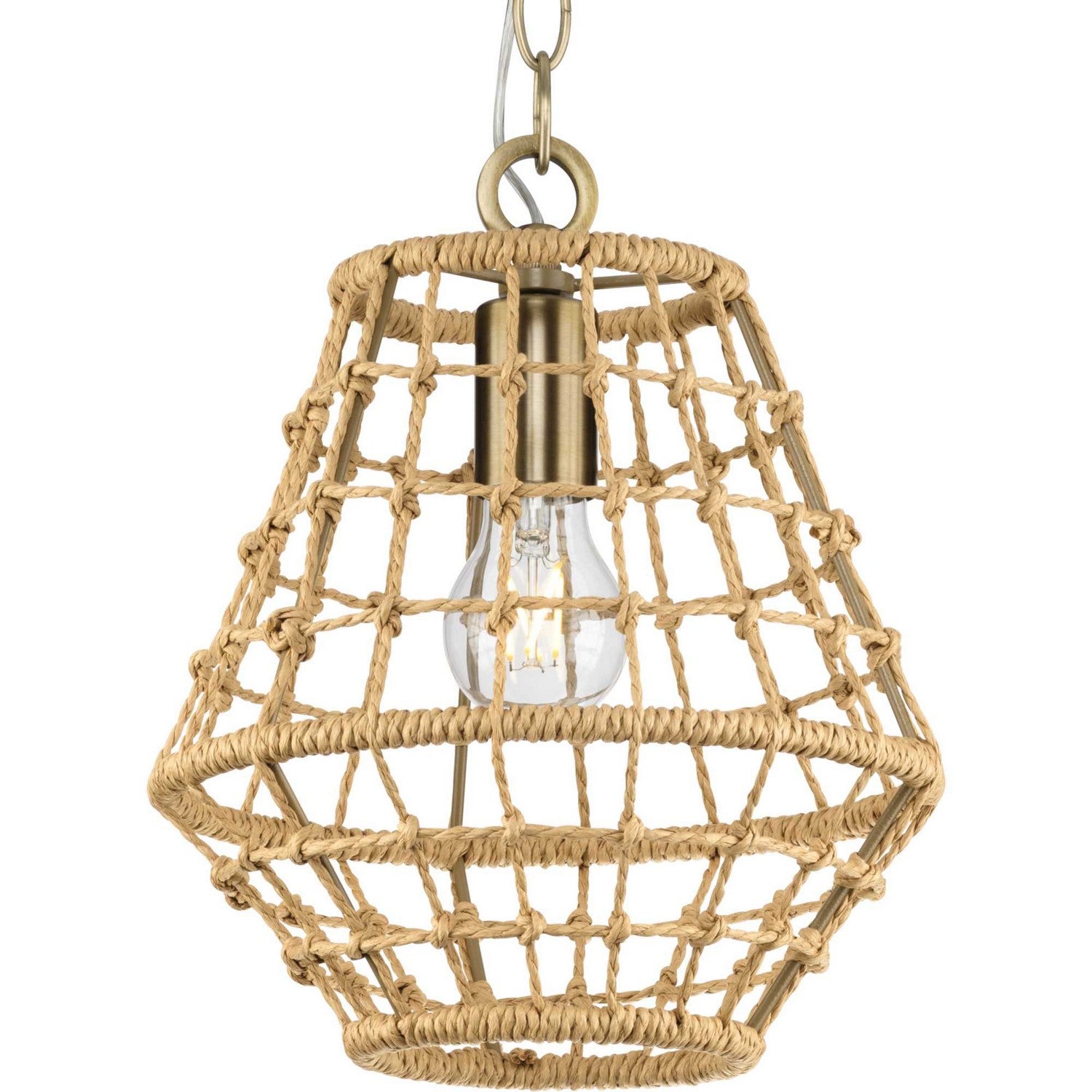 Progress Lighting - P500423-163 - One Light Pendant - Laila - Vintage Brass